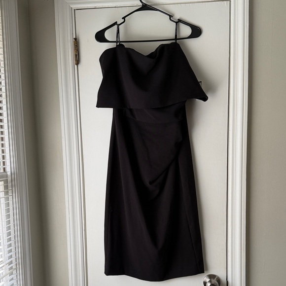 Elegant Vince Camuto Strapless Off-Shoulder Black Dress. Size 12 - Picture 2 of 5